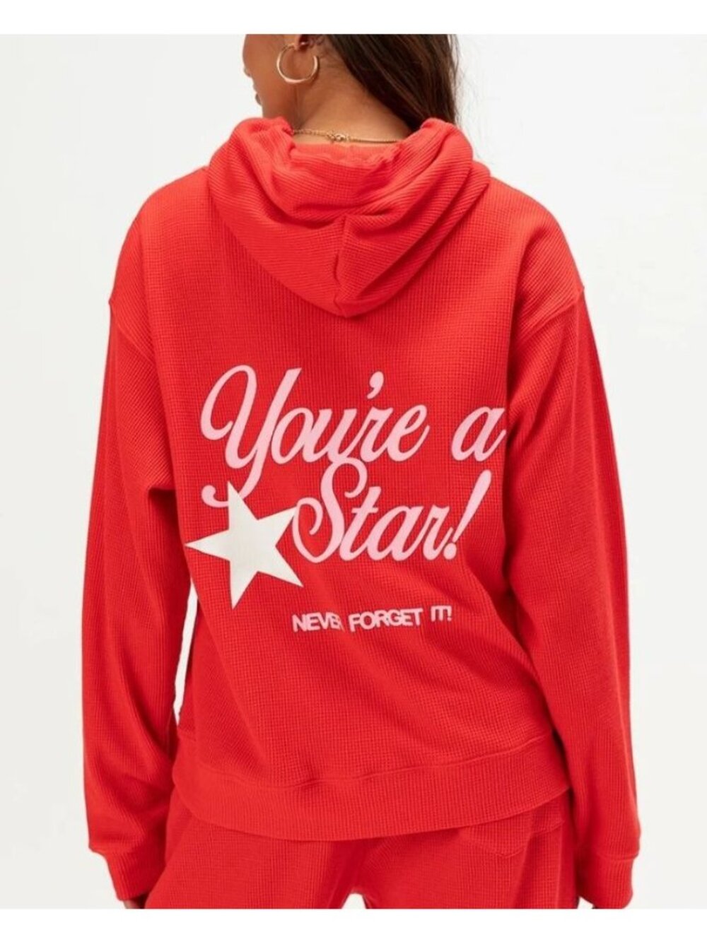 The Mayfair Group You're A Star Oversized Waffle Knit Hoodie M/L